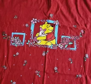 Vintage 90s Disney Winnie The Pooh & Piglet Friends Sleep T-Shirt Adult One Size - Picture 1 of 8