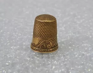 Antiker Fingerhut zum Nähen 14K Gold Gr. 9 Ketchum & McDougall 4,9 gr - Bild 1 von 5