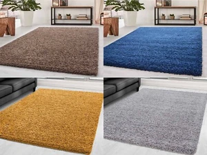 Large Living Room Rugs Thick Shaggy Rug Non Shed Chunky Shag Pile Lounge Carpet - Picture 1 of 6