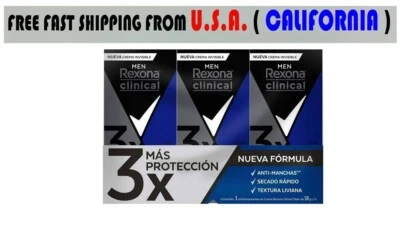 Creme creme antitranspirante Rexona Clinical Classic 58 g cada pacote com 3 envio rápido - Imagem 1 de 3