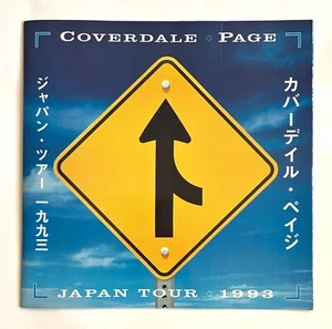 COVERDALE PAGE JAPAN TOUR 1993 CONCERT PROGRAM BOOK David Jimmy Led Zeppelin D04 - Picture 1 of 15