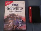 Golvellius Valley of Doom Sega Master System bez instrukcji obsługi lub hangtab sprzedawca z USA