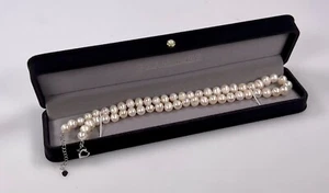 Pearlmes White Freshwater Pearl Necklace with Heart Clasp (8mm/46cm/18in) - Picture 1 of 2
