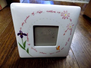 Vtg Floral Handpainted Picture Frame Garden of Life Mothers are the Flowers Poem - Picture 1 of 6