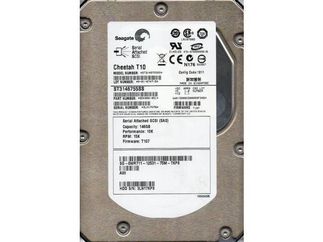 Dell ST3146755SS 146 GB,Internal,10000 RPM, 3.5" DR238 0DR238 SAS Hard Drive - Image 1 of 1