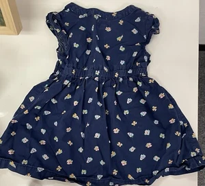 Old Navy Dress Toddler Girls size 3T Blue Flower Print Cotton Cottage Stretch - Picture 1 of 2