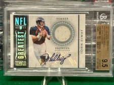 2011 National Treasures John Elway Jersey Auto /25 Denver Broncos BGS 9.5
