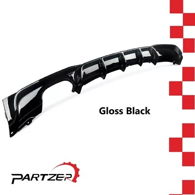 For 2012-2018 BMW F30 F31 320i 328i M Sport Rear Bumper Diffuser Lip Gloss Black — 第 1/4 张图片