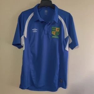 UMBRO Brasil Football Polo Mens Size L Soccer Jersey Shirt Brazil *Runs Tight* - Picture 1 of 4