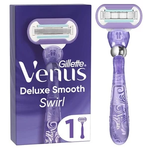 Gillette Venus Deluxe - Women's Smooth Swirl Flexible Razor + 5 Blades Cartridge - Picture 1 of 5