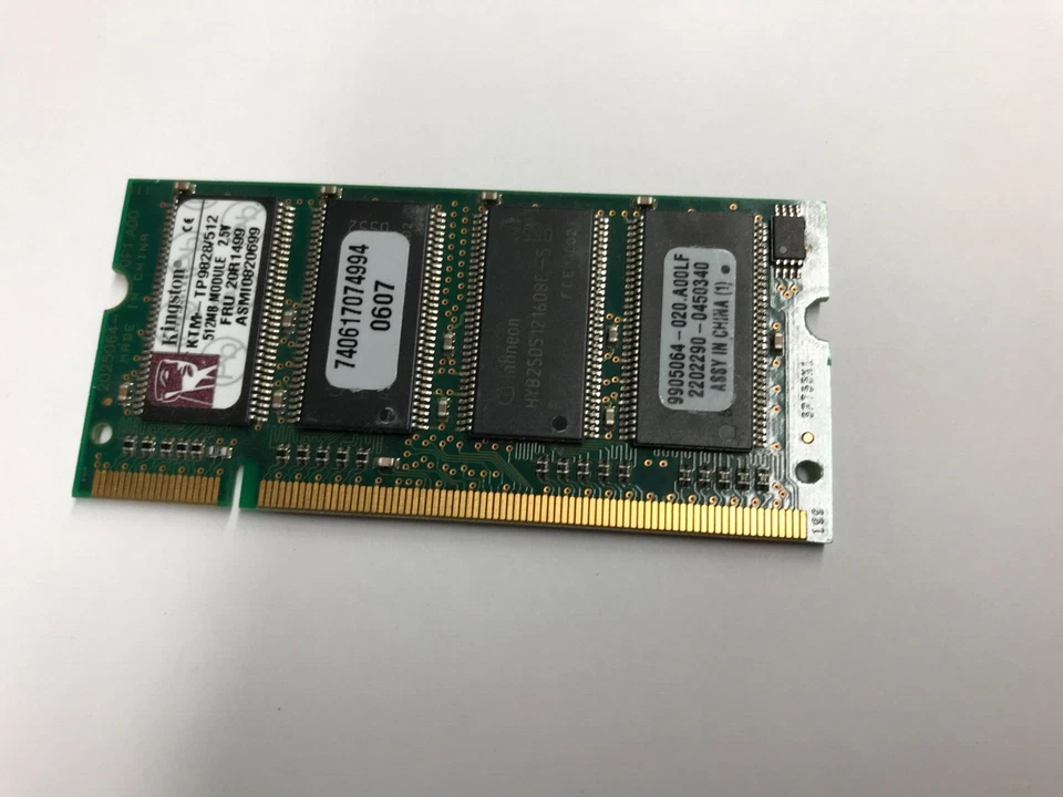Kingston KTM-TP9828/512 RAM 512MB DDR-333MHz Unbuffered CL2.5 200-Pin SoDimm - Image 1 of 2