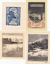 4 Exlibris Bookplate Klischees Hermann Hirzel 1864-1939 Konvolut Lot 4