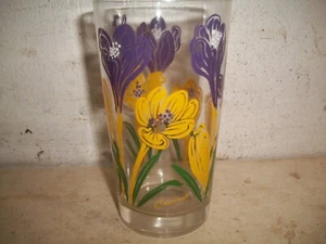 Boscul Erdnussbutter Glas Krokus Blume 5" sauber lila & gelb - Bild 1 von 3