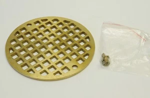 3,91 Zoll poliertes Messing Rundguss Dusche Ablauf Sieb Plumbest Dekor Sorte - Bild 1 von 5
