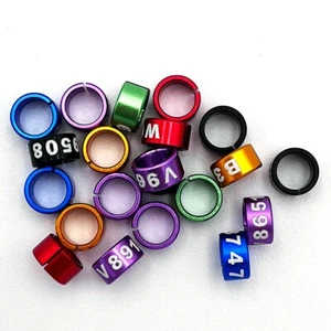 100PCS 2.6mm~8.0mm Split Bird Leg Rings Aluminum assorted-colors Unique-ID - Picture 1 of 5