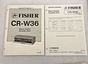 Vintage Original Fisher CR-W36 Stereo Double Cassette Deck Service Manual Repair - Picture 1 of 1
