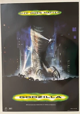 Godzilla, Size Does Matter, Rare 1998 Licensed Poster - Bild 1 von 4