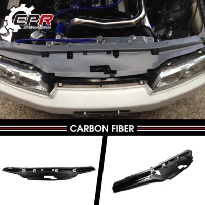 Cubierta del radiador del panel de golpe de refrigeración Gara de fibra de carbono para Nissan Skyline R32 GTR Foto 1 de 4