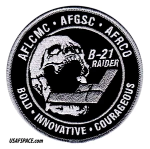 USAF B-21- RAIDER-STEALTH BOMBER -AFLCMC-AFGSC-AFRCO-Wright-Patterson AFB- PATCH - Picture 1 of 5