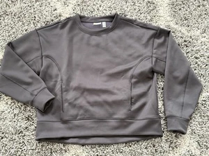 ZELLA Women's Soft Shell Pullover Sweater Crew Neck Pockets Gray Size M - Picture 1 of 5