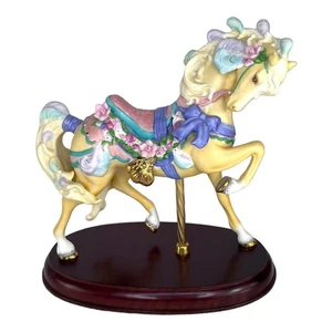 Estatuilla Lenox Vintage Porcelana Carrusel Caballo 1989 Color Pastel Acentos Dorados - Imagen 1 de 12