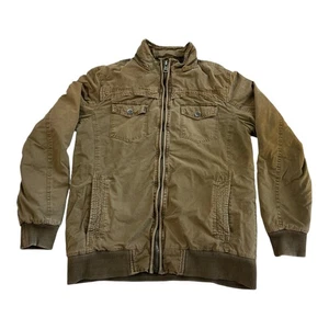 BKE Buckle Sherpa Lined Jacket Mens Large Army Green - Picture 1 of 7