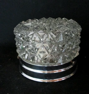 Vintage Deckenleuchte mit rund geschliffenem Glas Stern Mittelkugel Art Deco Design - Bild 1 von 15