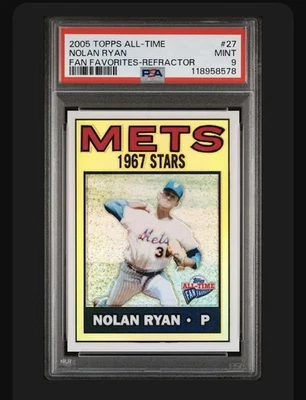 💥2005 Topps All-Time Fan Favorites - Nolan Ryan #27 Refractor /299💥 - Image 1 of 2