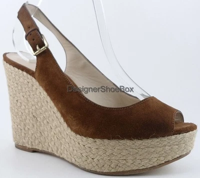 $225 KORS MICHAEL KORS KEELY Alpargata de Gamuza Nogal Cordones Cuñas 10 Foto 1 de 4