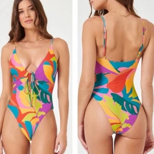 Costume da bagno L*Space Piper pezzo unico pull on cinturino regolabile Copacabana taglia XS NUOVO CON ETICHETTE - Foto 1 di 5