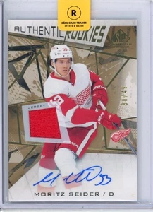 2021-22 SP Game Used Gold Jersey Autograph #195 Moritz Seider RC JERSEY AUTO/49 - Imagen 1 de 3