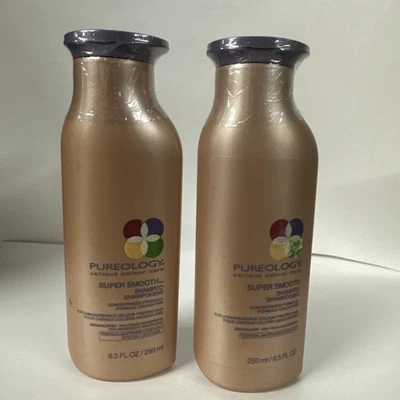 2 упаковки --- Pureology супер гладкий шампунь 8,5 унций - Изображение 1 из 3