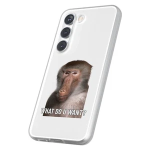 Case For Samsung Galaxy S(S25,S24,S23,S22,S21,S20,S10),Meme Monkey 4 Print - Afbeelding 1 van 8