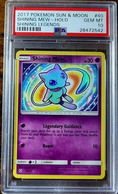 2017 Pokémon Sun & Moon Shining Legends #40 Shining Mew Holo PSA 10 Gem Mint - Image 1 of 2