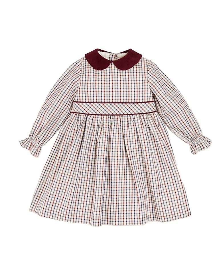 Pepa London Check Peter Pan Collar Belted Dress - Image 1 of 1