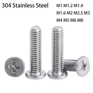 A2 304 Stainless Steel Flat Head Cross Screw Model YJT819 Metric M4 M5 M6 M8 - Picture 1 of 6