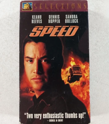 Speed VHS Movie 1994 Classic Action Keanu Reeves Sandra Bullock  - Image 1 of 3
