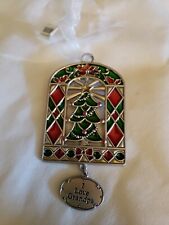Ganz I Love Grandpa Christmas Tree in the Window Stained Glass Ornament