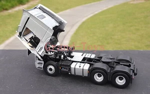 1/24 Scale Mercedes Benz Actros Truck Tractor Silver Diecast Model Toy Gift - Picture 1 of 8