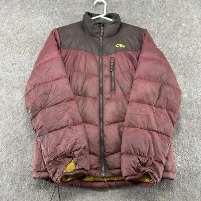 Outdoor Research Jacket Mens Small Red Puffer Nylon Insulated Parka Transcendent — 第 1/4 张图片