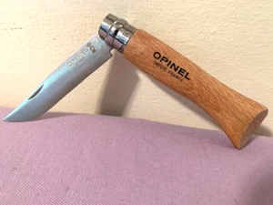 Opinel No. 06 INOX Stainless Steel Knife Wood Handle France -- Excellent Cond - Picture 1 of 7