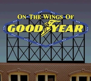 Miller Engineering (HO/OScale) #88-4051 GOODYEAR Large Billboard Sign NIB - Picture 1 of 2