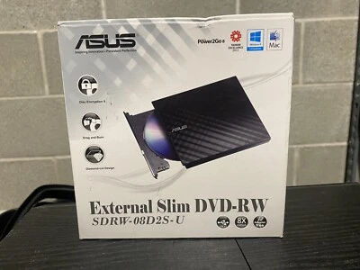 ASUS SDRW-08D2S-U  External  Slim DVD±RW 8x  USB 2.0 Drive- New - Image 1 of 3