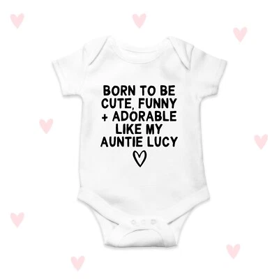 LOVE U LOTS GIFTS Tante lustige Babygeschenke Tante Nichte Neffe Neugeborenes personalisiert Baby wachsen