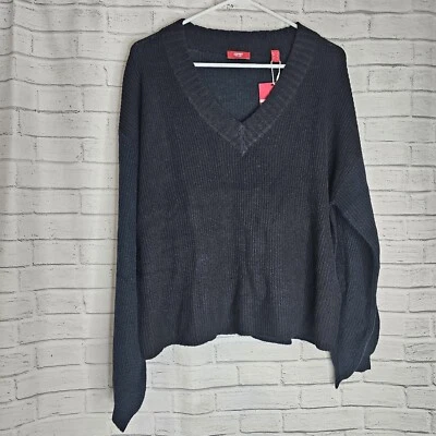 Suéter Jersey ESPRIT Para Mujer Tejido Negro/Azul Marino Talla UK L Parte Lana Foto 1 de 4