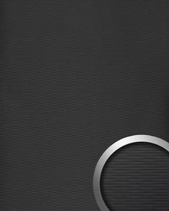 WallFace 24958 MOTION TWO Graphite Black revestimiento de pared monocolor mate negro - Imagen 1 de 3