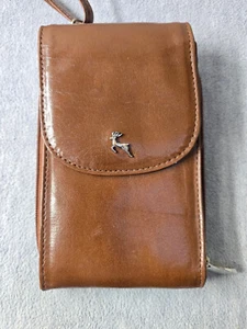 Ashwood Genuine Leather Brown Travel Phone Wallet Bag - Picture 1 of 9