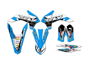 2016 EXC-F 13 FLY Sky Blue Senge Graphics Kit Compatible with KTM - Picture 1 of 10
