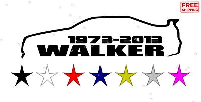 PAUL WALKER STICKER DECAL JDM TUNER LOW DOMO FUNNY EURO CAR JDM DRIFT RACING - Image 1 of 3