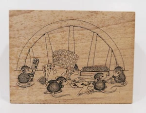 1999 Stampa Rosa Rubber Stamp, House-Mouse Designs, Ace of Hearts, Friends - Picture 1 of 3